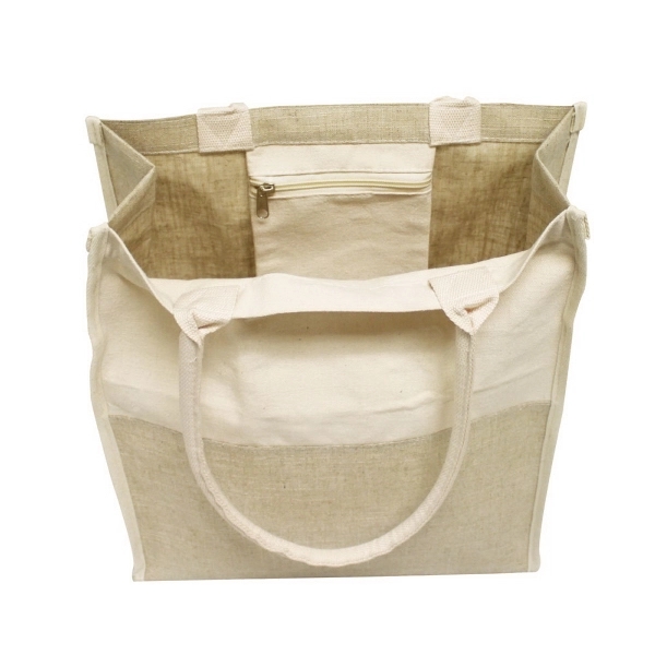 mix of cotton and linen cloth, tote has a very natural... from ASI 79384 Preferred Nation Inc