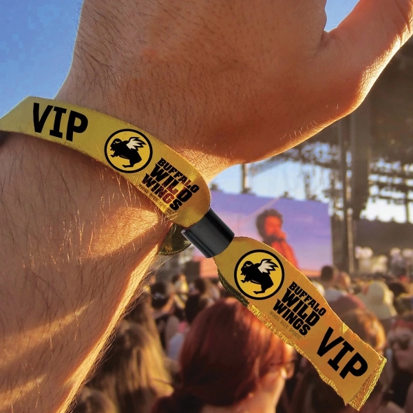 Fabric wristband with assorted colors with one time use locking clasp.... from ASI 52263 EMT / EMT