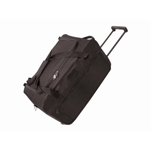 22" x 12.5" x 11.5" polyester rolling duffel with telescoping handle,... from ASI 37980 Bagworld
