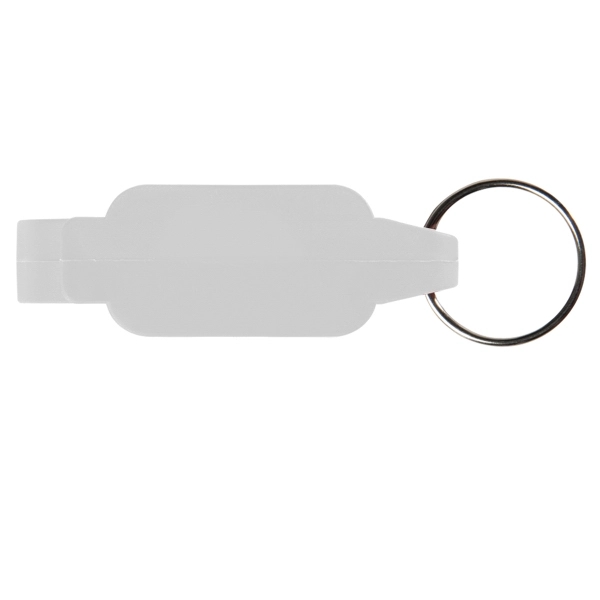 Bottle opener keychain (7/8" x 2 1/2" x 11/16") with stainless... from ASI 52840 Evans Manufacturing