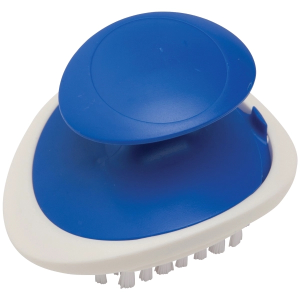 Ergonomic vegetable and fruit brush with handle that fits in the... from ASI 52840 Evans Manufacturing