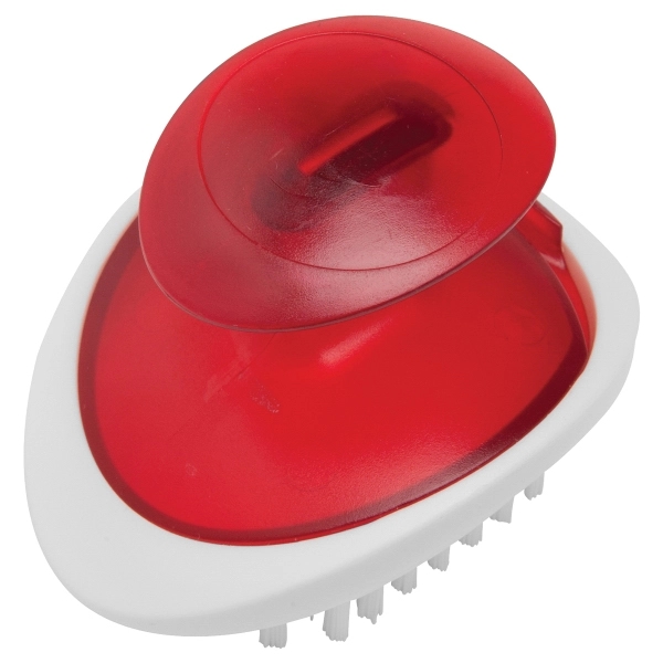 Ergonomic vegetable and fruit brush with handle that fits in the... from ASI 52840 Evans Manufacturing