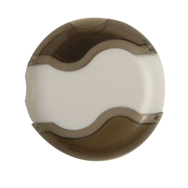 2-in-1 eraser and pencil sharpener with a cap on each end... from ASI 52840 Evans Manufacturing