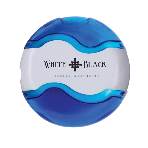 2-in-1 eraser and pencil sharpener with a cap on each end... from ASI 52840 Evans Manufacturing