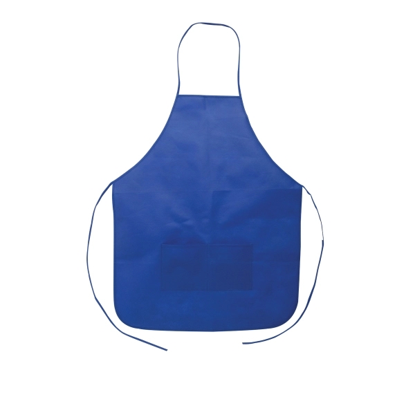 Apron made of non-woven polypropylene with neck strap, adjustable waist straps... from ASI 52840 Evans Manufacturing