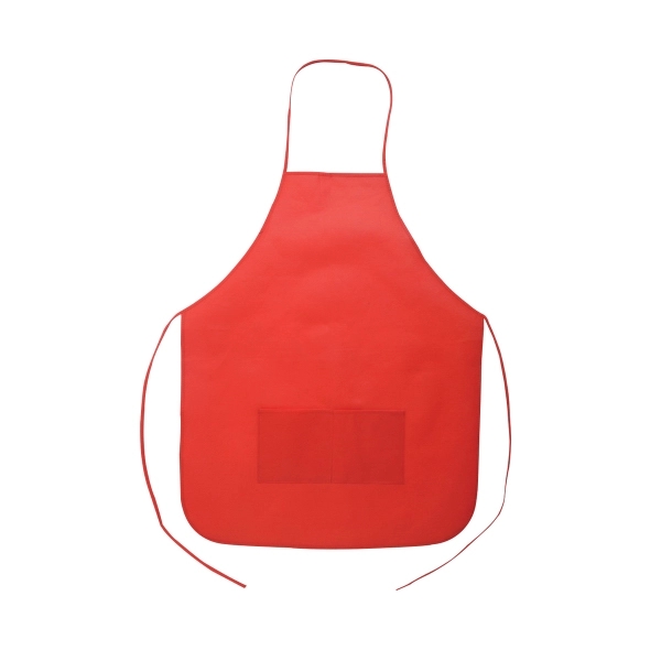 Apron made of non-woven polypropylene with neck strap, adjustable waist straps... from ASI 52840 Evans Manufacturing
