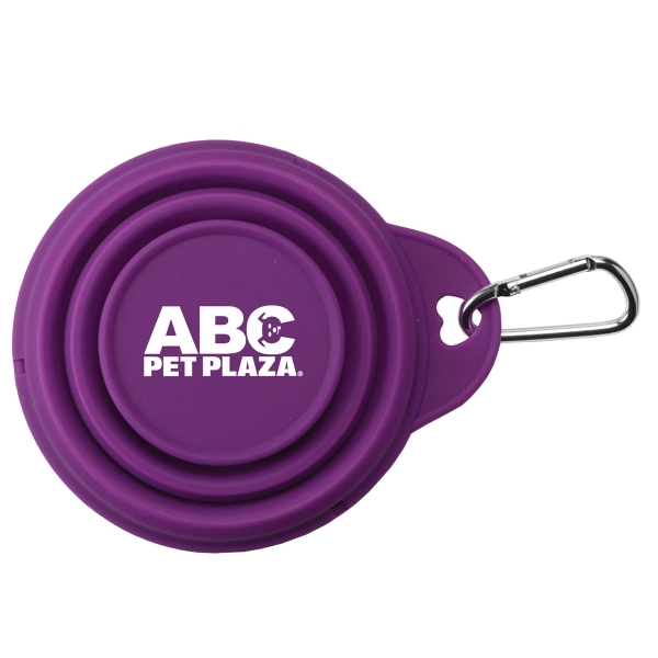 8 oz Silicone Collapsible Pet Bowl collapses for easy storage and... from ASI 52840 Evans Manufacturing