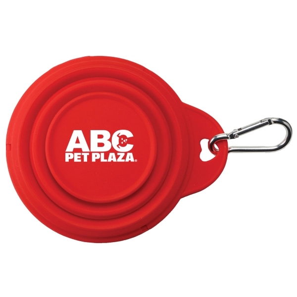 8 oz Silicone Collapsible Pet Bowl collapses for easy storage and... from ASI 52840 Evans Manufacturing