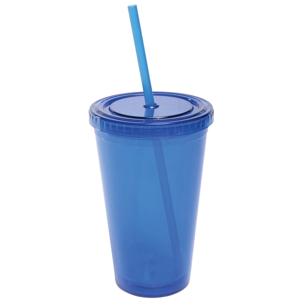 16 oz. acrylic tumbler with lid and matching straw.... from ASI 52840 Evans Manufacturing