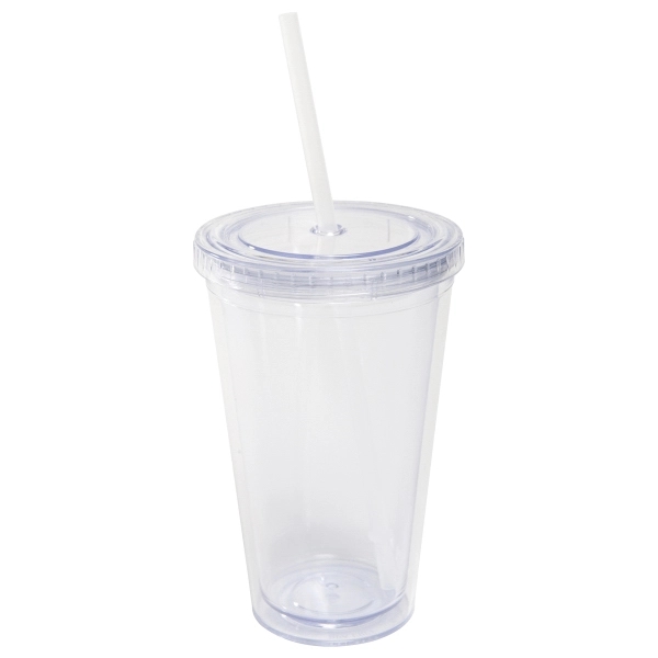 16 oz. acrylic tumbler with lid and matching straw.... from ASI 52840 Evans Manufacturing