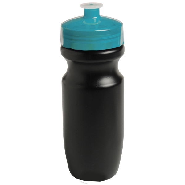 Contoured 20 oz. plastic bike water bottle with push pull lid.... from ASI 52840 Evans Manufacturing
