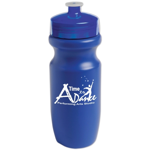 Contoured 20 oz. plastic bike water bottle with push pull lid.... from ASI 52840 Evans Manufacturing