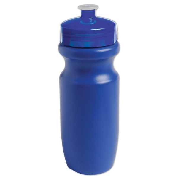 Contoured 20 oz. plastic bike water bottle with push pull lid.... from ASI 52840 Evans Manufacturing