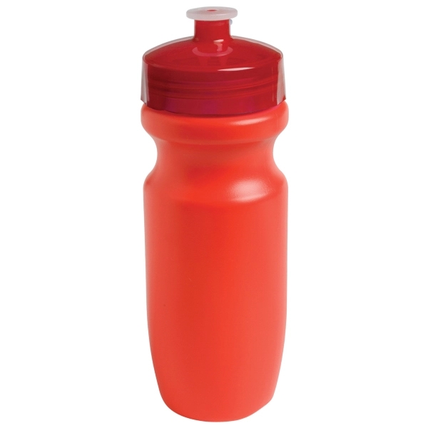 Contoured 20 oz. plastic bike water bottle with push pull lid.... from ASI 52840 Evans Manufacturing