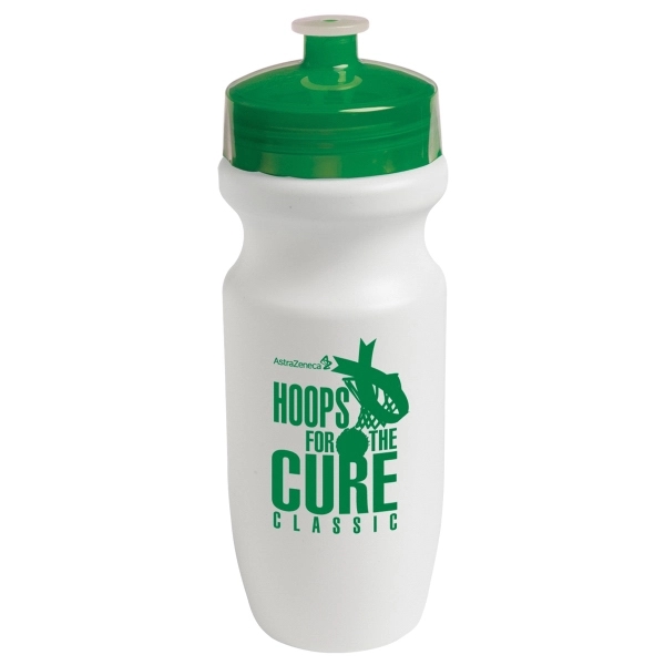 Contoured 20 oz. plastic bike water bottle with push pull lid.... from ASI 52840 Evans Manufacturing