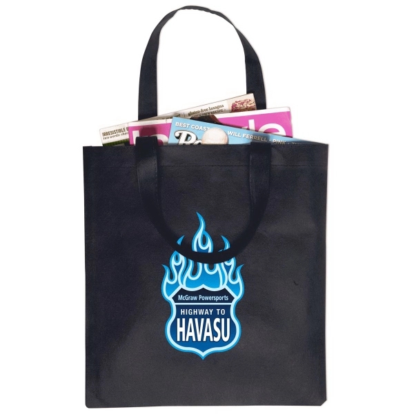 Non woven tote bag made from 80 GSM non-woven polypropylene, measures... from ASI 52840 Evans Manufacturing
