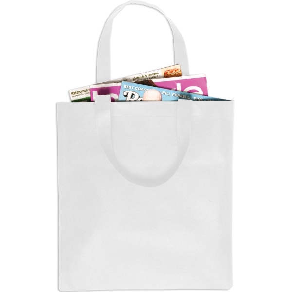 Non woven tote bag made from 80 GSM non-woven polypropylene, measures... from ASI 52840 Evans Manufacturing