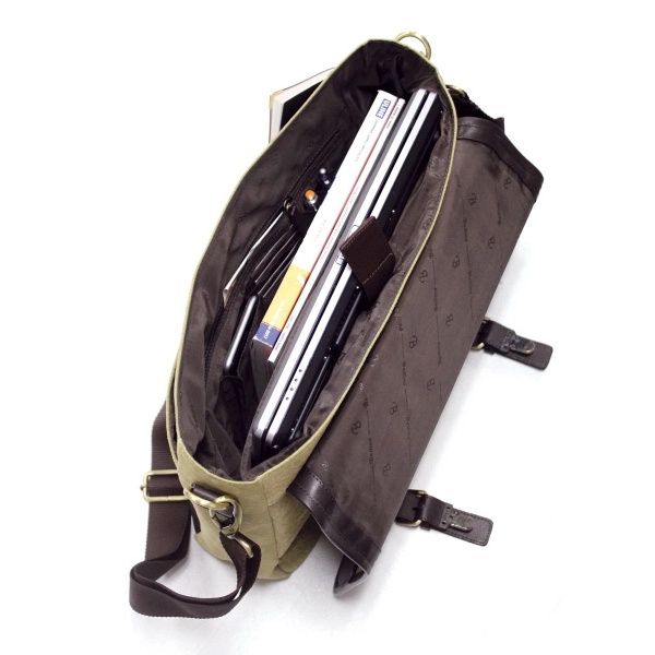 rugged 20 oz canvas mixed  leather gives this briefcase ... from ASI 79384 Preferred Nation Inc