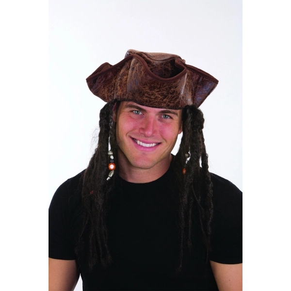 Caribbean Pirate Hat w/Braids.  Color:  As Shown.  ... from ASI 63090 Jacobson Hat Co Inc / J Hats®