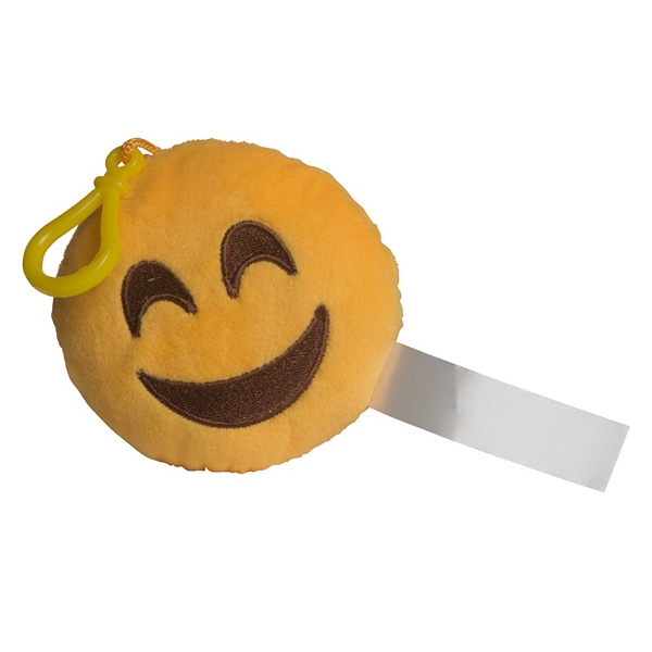 Plush emoji keychain made of polyurethane with a smiling expression.... from ASI 34415 Alpi International LTD / Alpi™