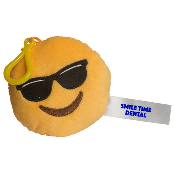 Plush emoji keychain made of polyurethane with a smiling expression and... from ASI 34415 Alpi International LTD / Alpi™