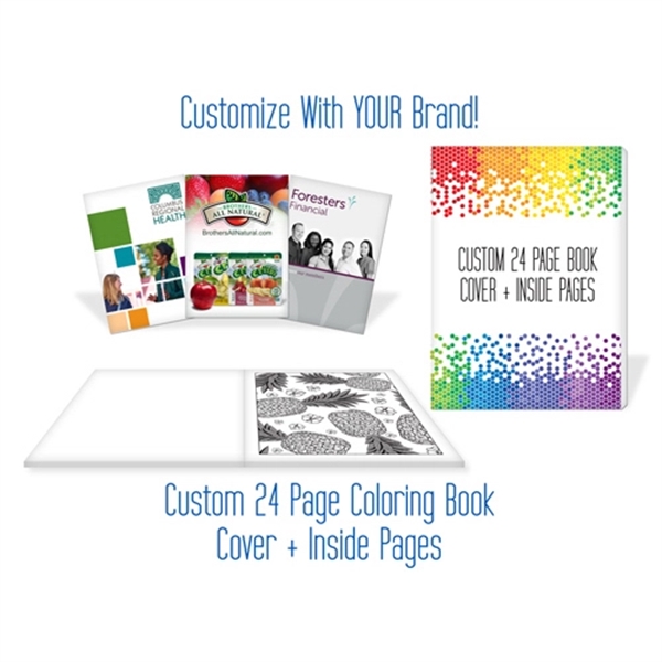 Custom 24 Page Coloring Book - Cover + Inside Pages... from ASI 67675 Liqui-Mark Corp