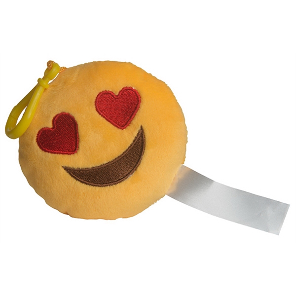 Plush emoji keychain made of polyurethane with a heart eyes expression.... from ASI 34415 Alpi International LTD / Alpi™