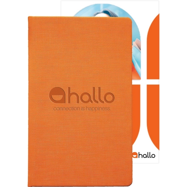 Journal with textured hard cover, blind deboss, tip-in page and 80... from ASI 91340 Journalbooks/Timeplanner Calendars