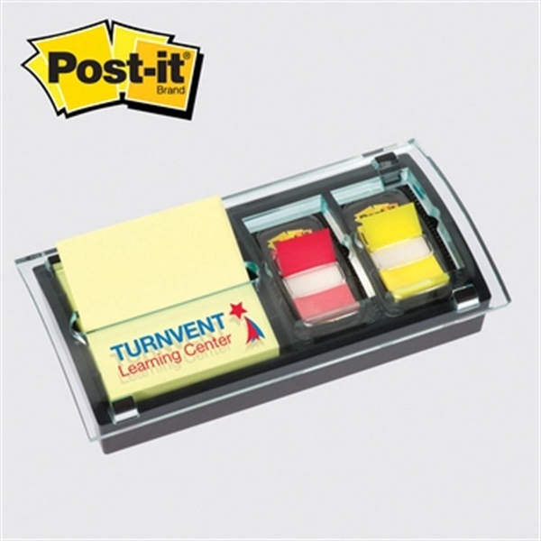 Pop up note desktop dispenser with 50 sheet note pad, 1"... from ASI 91240 3M/Promotional Markets Dept