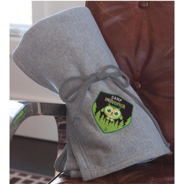 Stonehouse Sweatshirt Blanket measuring 60" x 84", in athletic gray only,... from ASI 91605 Towel Specialties / Cobblestone Mills