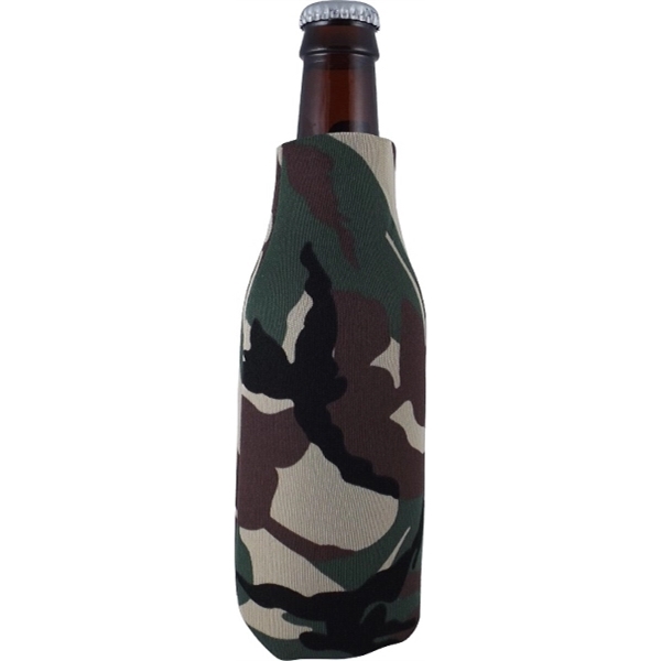 Insulated FoamZone zippered bottle cooler, perfect for keeping drinks cold on... from ASI 67075 Leprechaun Promotions, LLC / Leprechaun Promotions