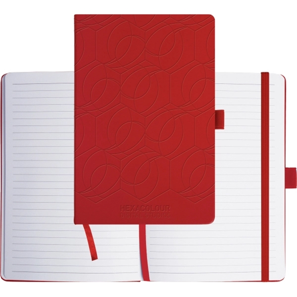 5.5" x 8.25" hard cover journal with paper pocket, lined filler,... from ASI 91340 Journalbooks/Timeplanner Calendars