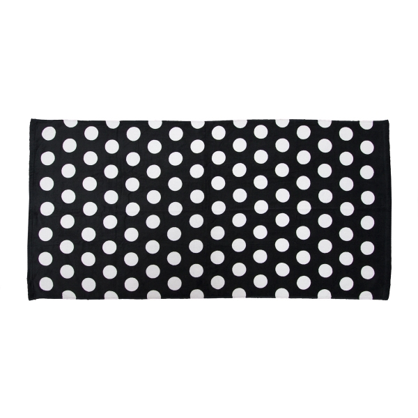 Polka dot print velour beach towel, 30" x 60".... from ASI 90913 Terry Town / Terry Town
