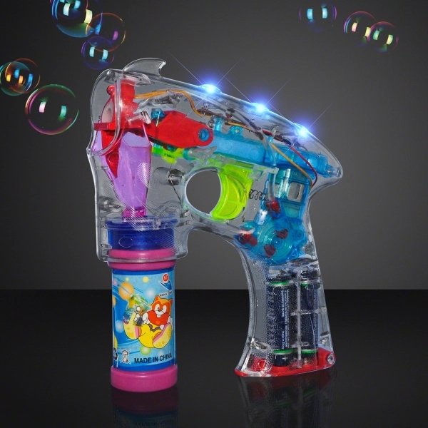 Stock Light Up Bubble Gun, Bottle of Bubbles Included. 3-5 Day... from ASI 34194 ALightPromos / Alight Promotional Products
