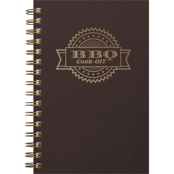 5.5" x 8.5" textured rustic leather seminar pad with foil imprint,... from ASI 91340 Journalbooks/Timeplanner Calendars