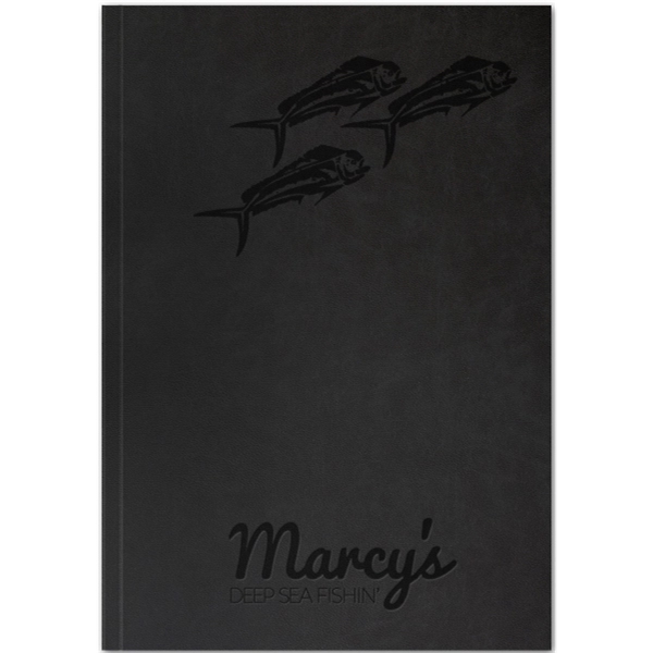 5" x 7" textured rustic leather flex notepad with foil imprint,... from ASI 91340 Journalbooks/Timeplanner Calendars