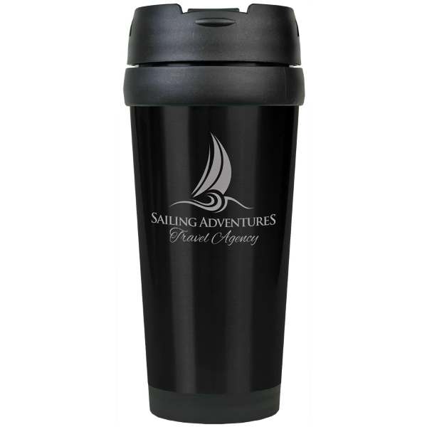 16 oz. Stainless steel mug.... from ASI 34046 Allcasion Travelware Co