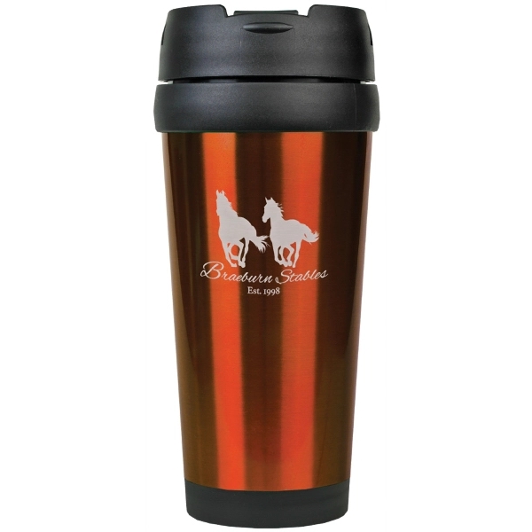 16 oz. Stainless steel mug.... from ASI 34046 Allcasion Travelware Co