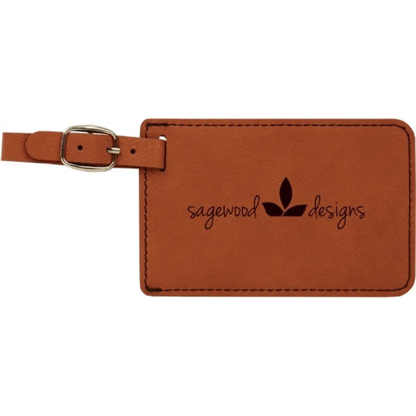 Laserable Leatherette Rectangular Keychain... from ASI 34046 Allcasion Travelware Co