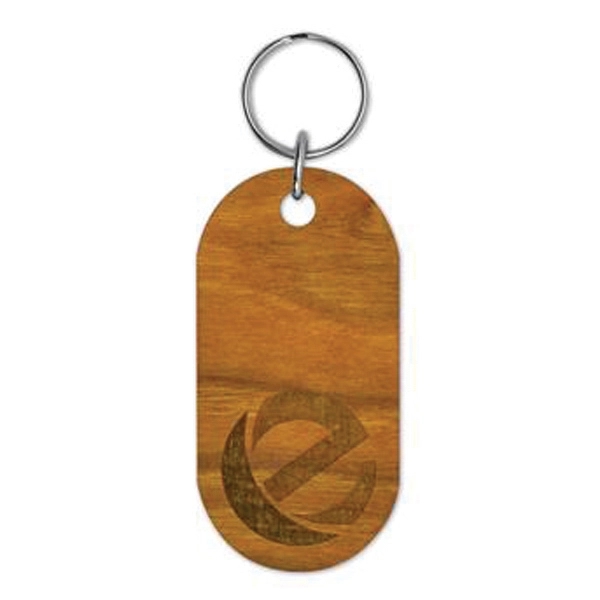 Wooden key tag with a split ring.... from ASI 59080 Halls & Company
