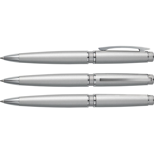 Bedford ball twist-action pen with a glossy finish on red and... from ASI 82498 RiteLine LLC