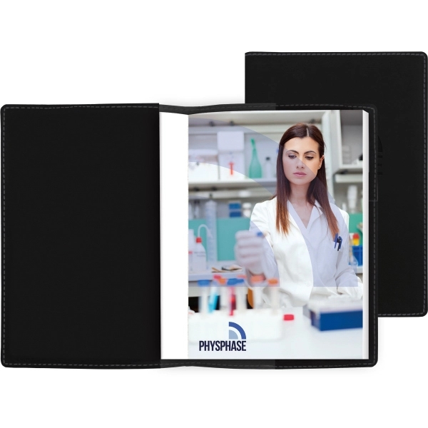 5" x 7" refillable journal w/ deboss & tip-in page, elastic... from ASI 91340 Journalbooks/Timeplanner Calendars