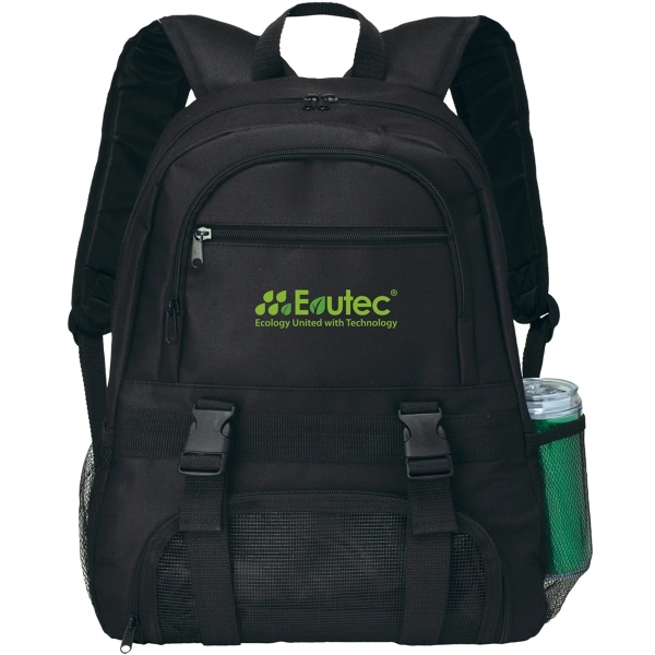 Trek backpack Made of 680 denier Polyester and measures 12"W x... from ASI 46755 Cosmo Promos