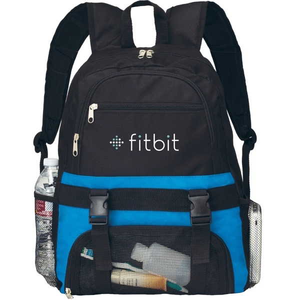 Trek backpack Made of 680 denier Polyester and measures 12"W x... from ASI 46755 Cosmo Promos