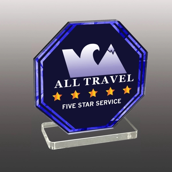 3/8" thick, clear acrylic award with base and customization.... from ASI 72521 Morris Magnets