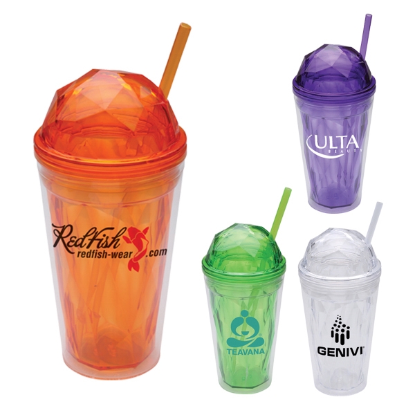 Dome 16 oz. Double Wall Acrylic Tumbler with Dome.... from ASI 46755 Cosmo Promos