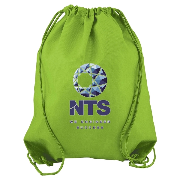 13 " x 1" non-woven polypropylene cinched backpack with drawstring closure.... from ASI 75731 PWS / Pacific Western Sales/PWS