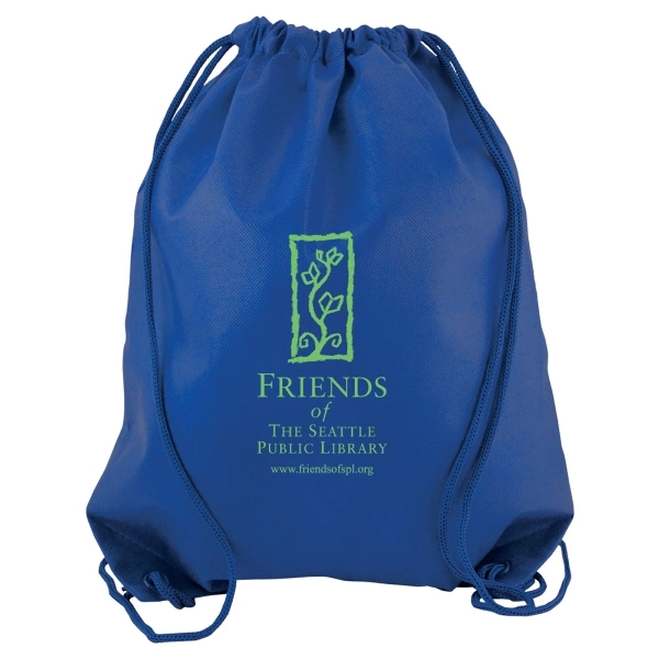 13 " x 1" non-woven polypropylene cinched backpack with drawstring closure.... from ASI 75731 PWS / Pacific Western Sales/PWS