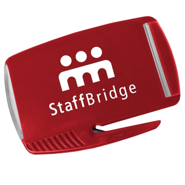 Letter opener and staple remover, holds standard business card.... from ASI 52840 Evans Manufacturing