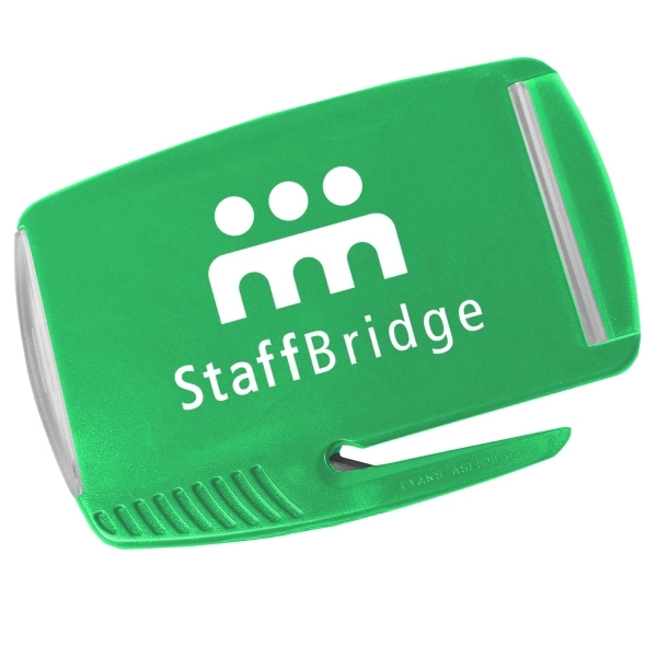 Letter opener and staple remover, holds standard business card.... from ASI 52840 Evans Manufacturing